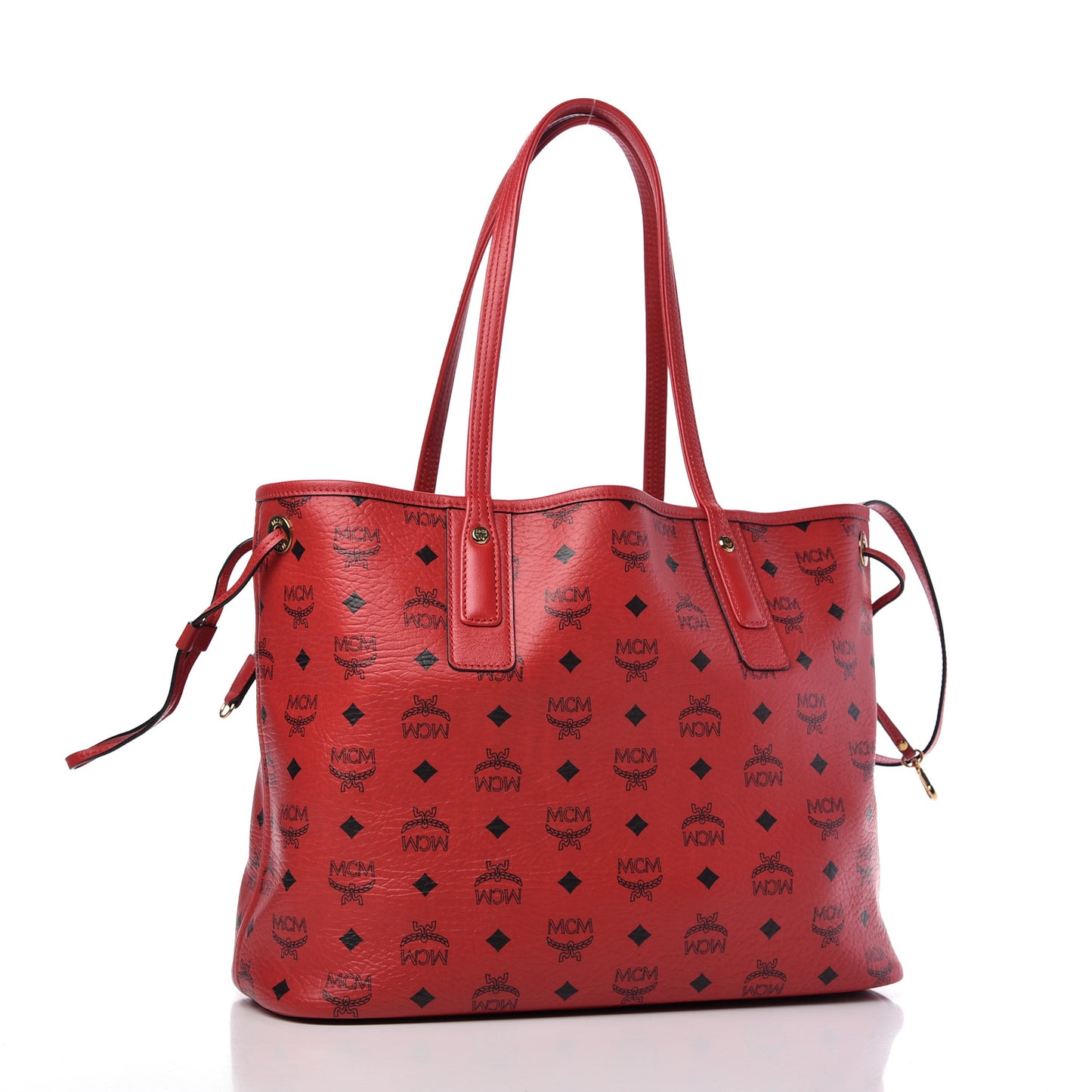 Visetos Medium Liz Reversible Shopper Tote Ruby Red