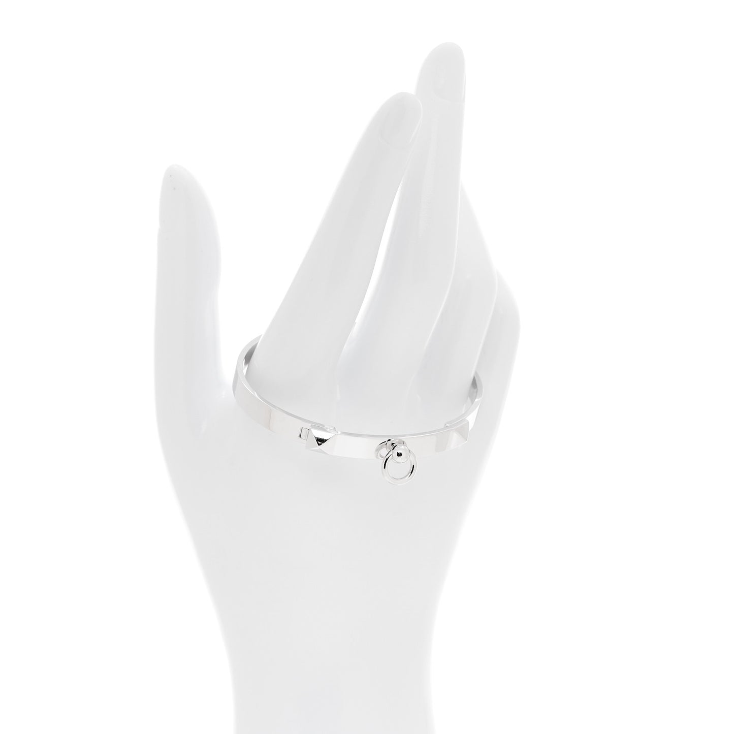 18K White Gold PM Collier De Chien Bracelet SH