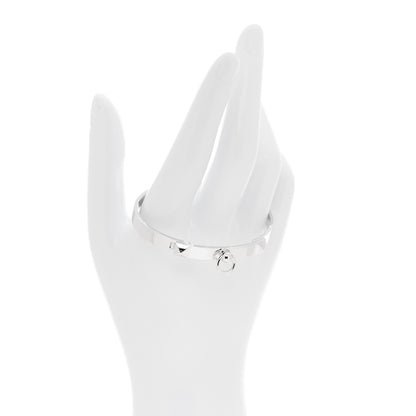 Hermes 18K White Gold PM Collier De Chien Bracelet SH 2 of 4