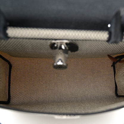 Hermes Vache Hunter Criss Viking Laque Horseshoe Herbag Zip Retourne 31 PM Ecru Black 6 of 12