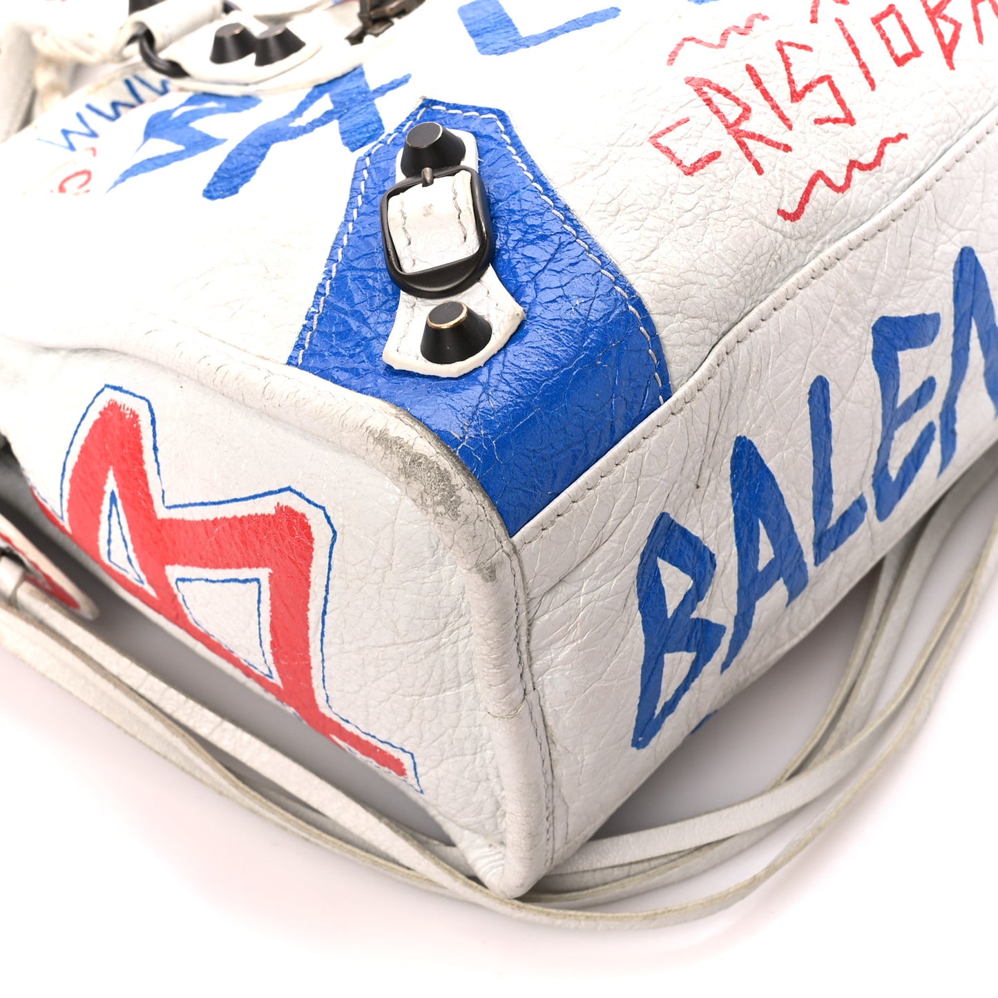 Agneau Graffiti All Over Classic Hardware S City White Bleu Rouge