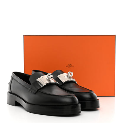 Hermes Calfskin Womens Hot Loafer 38 Black 14 of 14