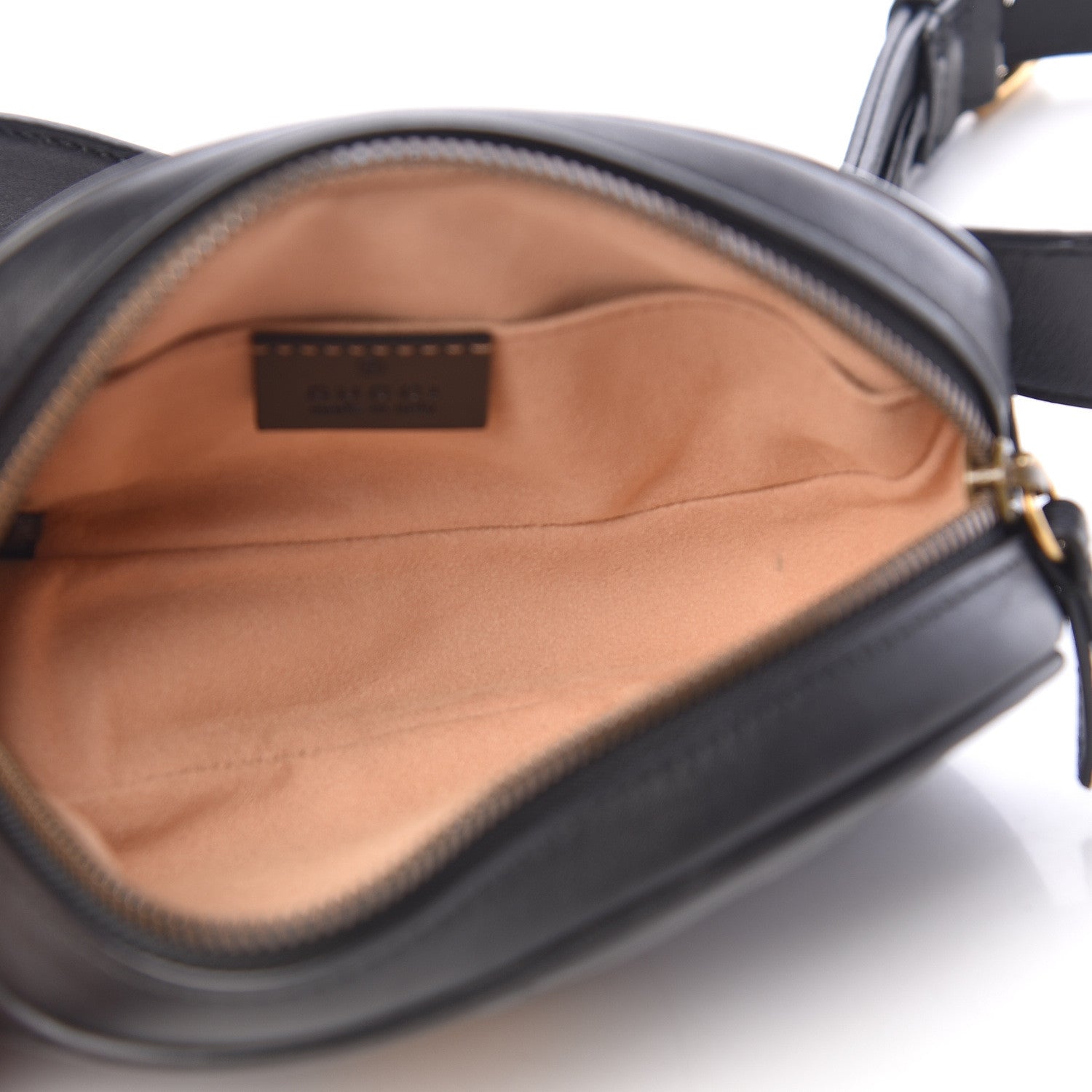 Gucci Calfskin Matelasse GG Marmont Belt Bag 85 34 Black 5 of 11