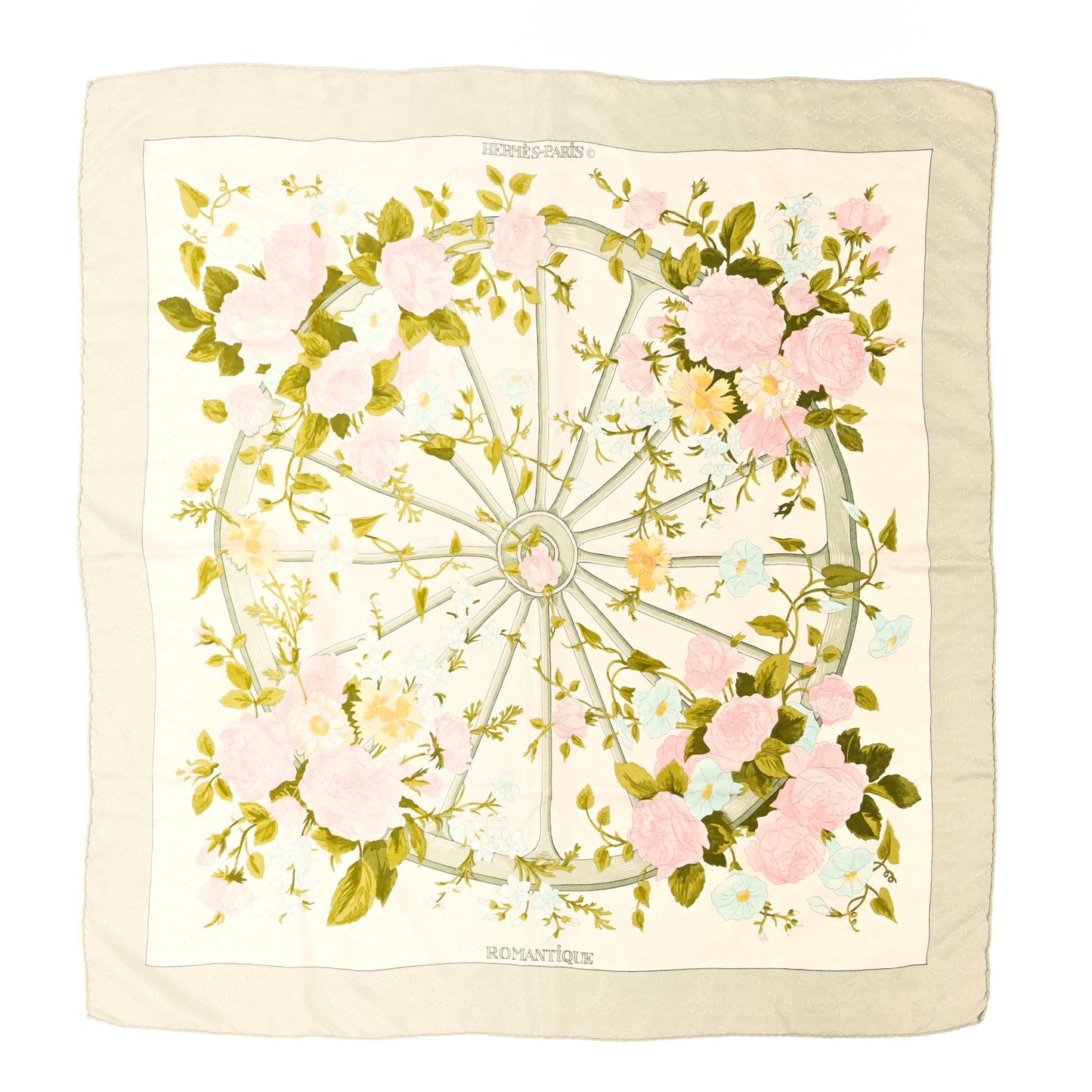 Jacquard Silk Romantique Scarf 90
