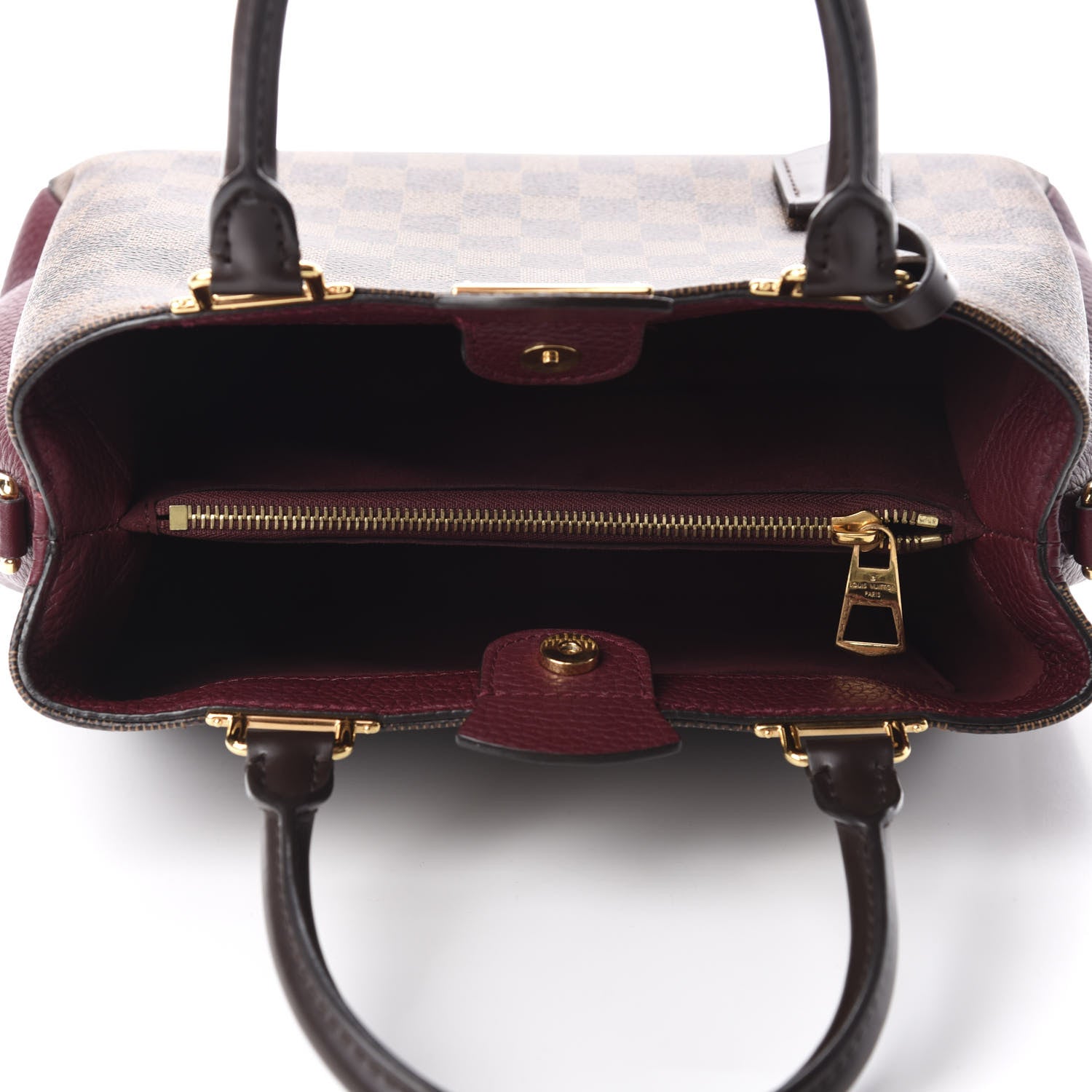 Louis Vuitton Damier Ebene Cuir Taurillon Brittany Bordeaux 5 of 11