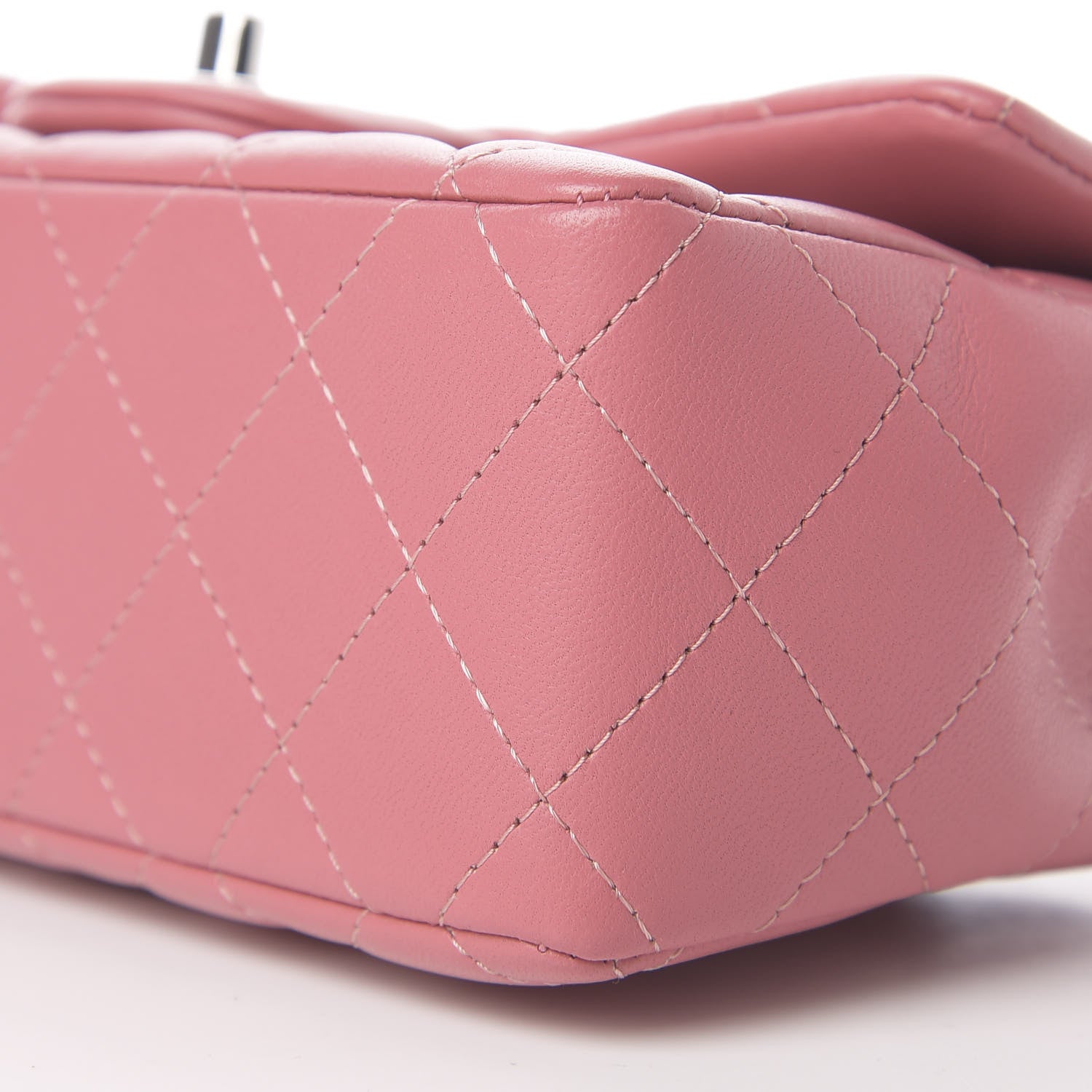 Chanel Caviar Quilted Mini Rectangular Flap Dark Pink 7 of 9