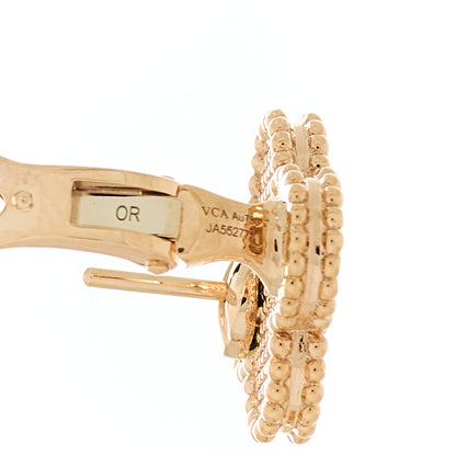 Van Cleef & Arpels 18K Rose Gold Vintage Alhambra Earrings 4 of 5