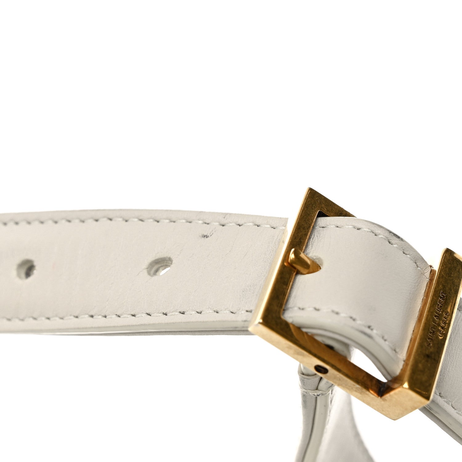 Saint Laurent Smooth Calfskin Le 5 A 7 Hobo Blanc Vintage 22 of 25
