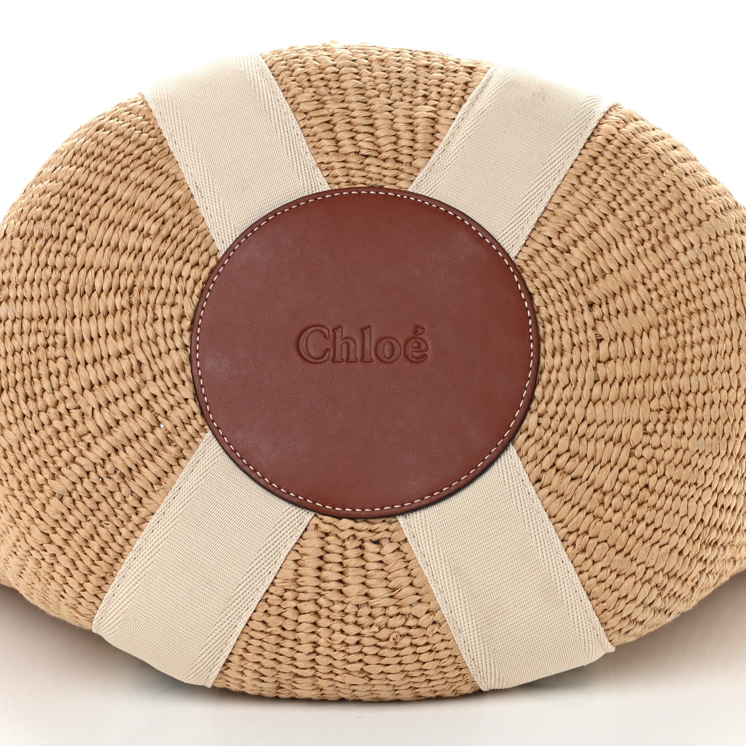 Chloe Raffia Large Woody Tote White 9 of 12