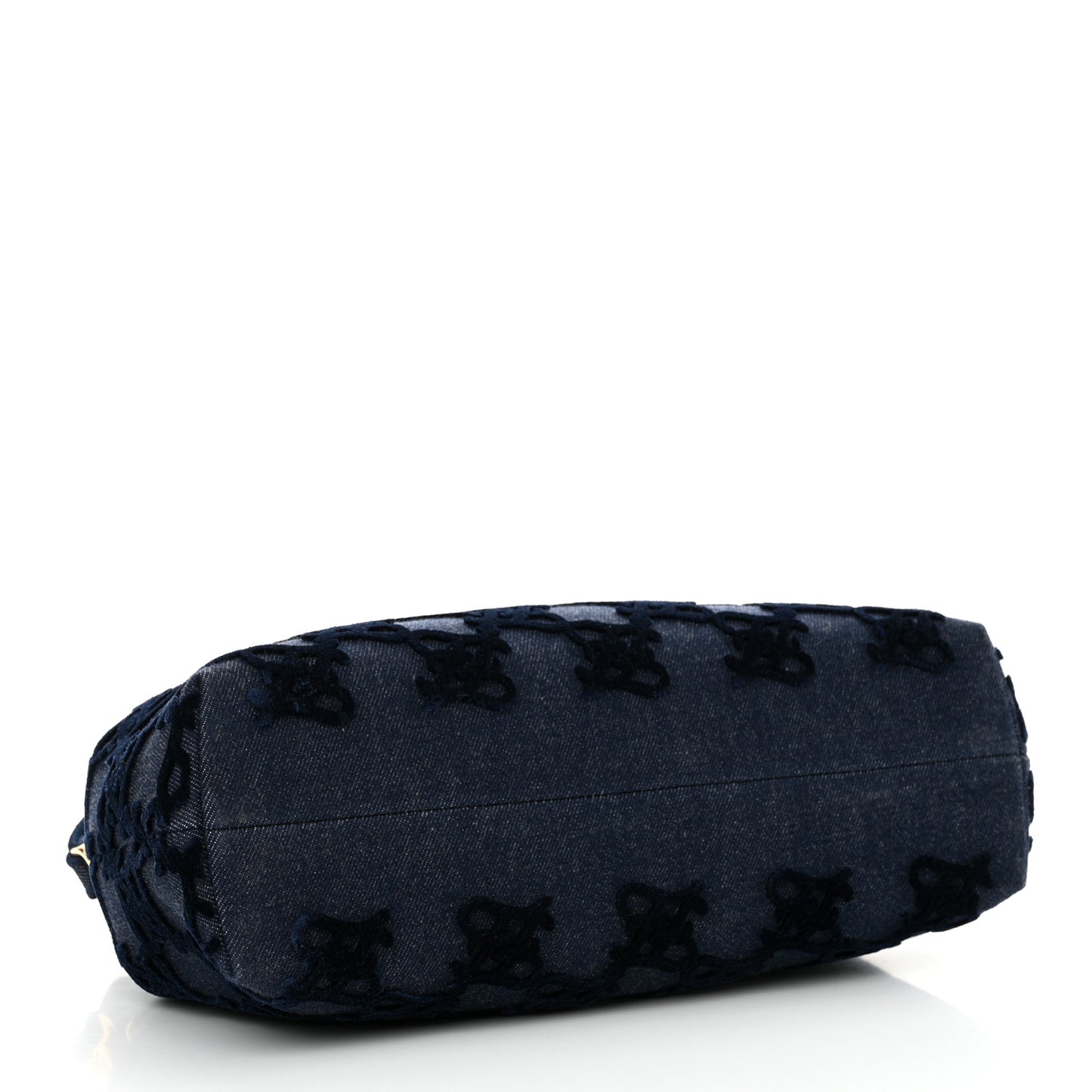 Denim Karligraphy Embroidered Medium Fendi First Blue