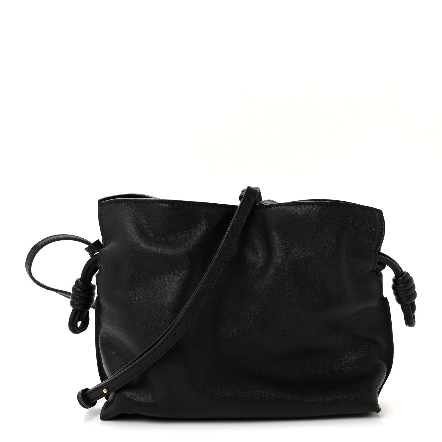 Loewe Calfskin Mini Flamenco Knot Clutch Black 1 of 9