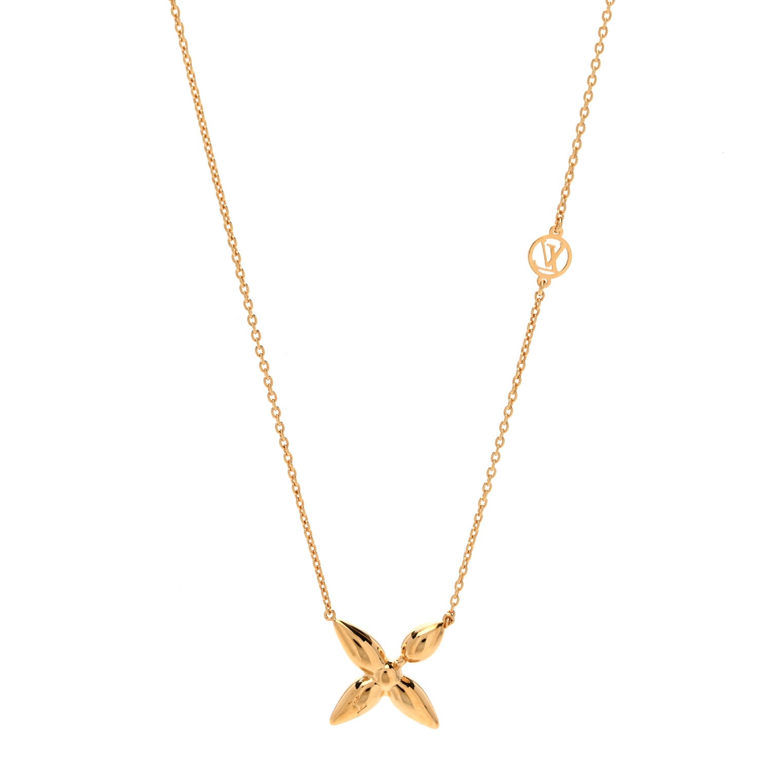 Louis Vuitton Louisette Necklace Silver Gold 1 of 5