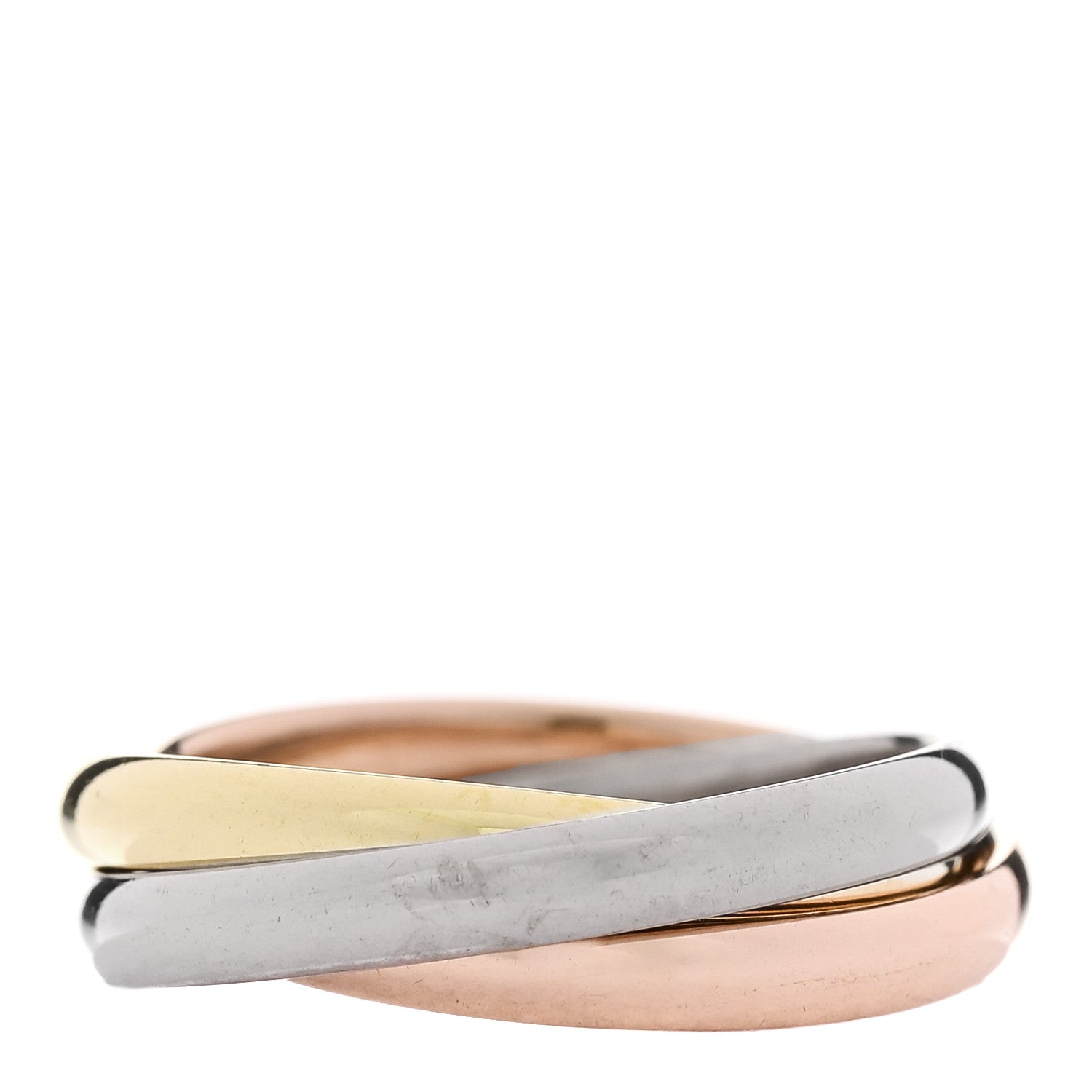 Cartier 18K Pink Yellow White Gold Small Trinity Ring 52 6 3 of 6