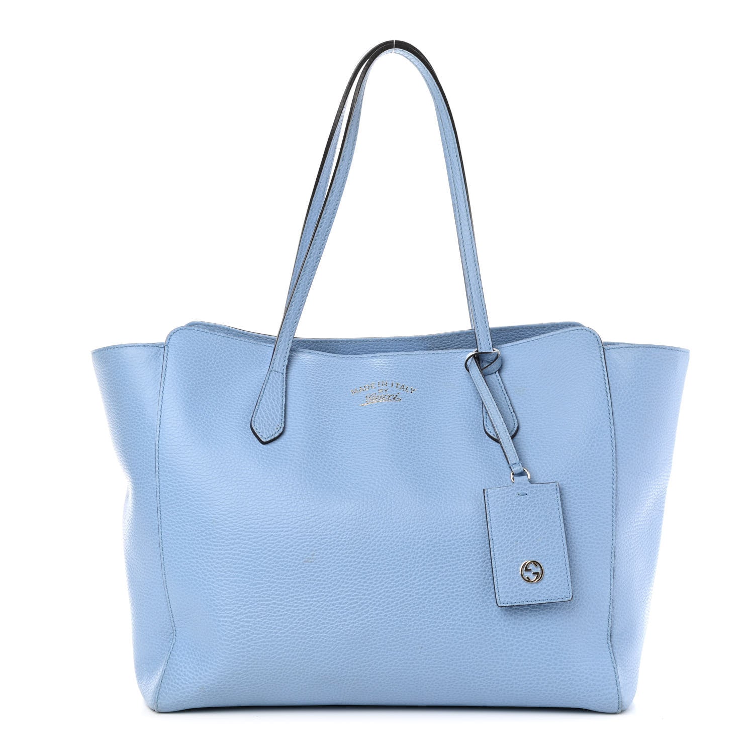 Gucci Dollar Calfskin Medium Swing Tote Mineral Blue 1 of 5