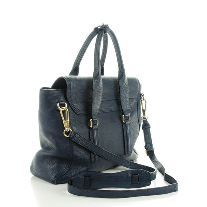 3.1 Phillip Lim 3.1 Textured Calfskin Medium Pashli Satchel Ink 3 of 7