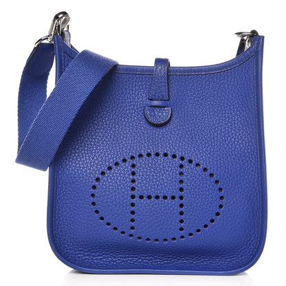 Hermes Taurillon Clemence Evelyne TPM Bleu Electrique 1 of 15