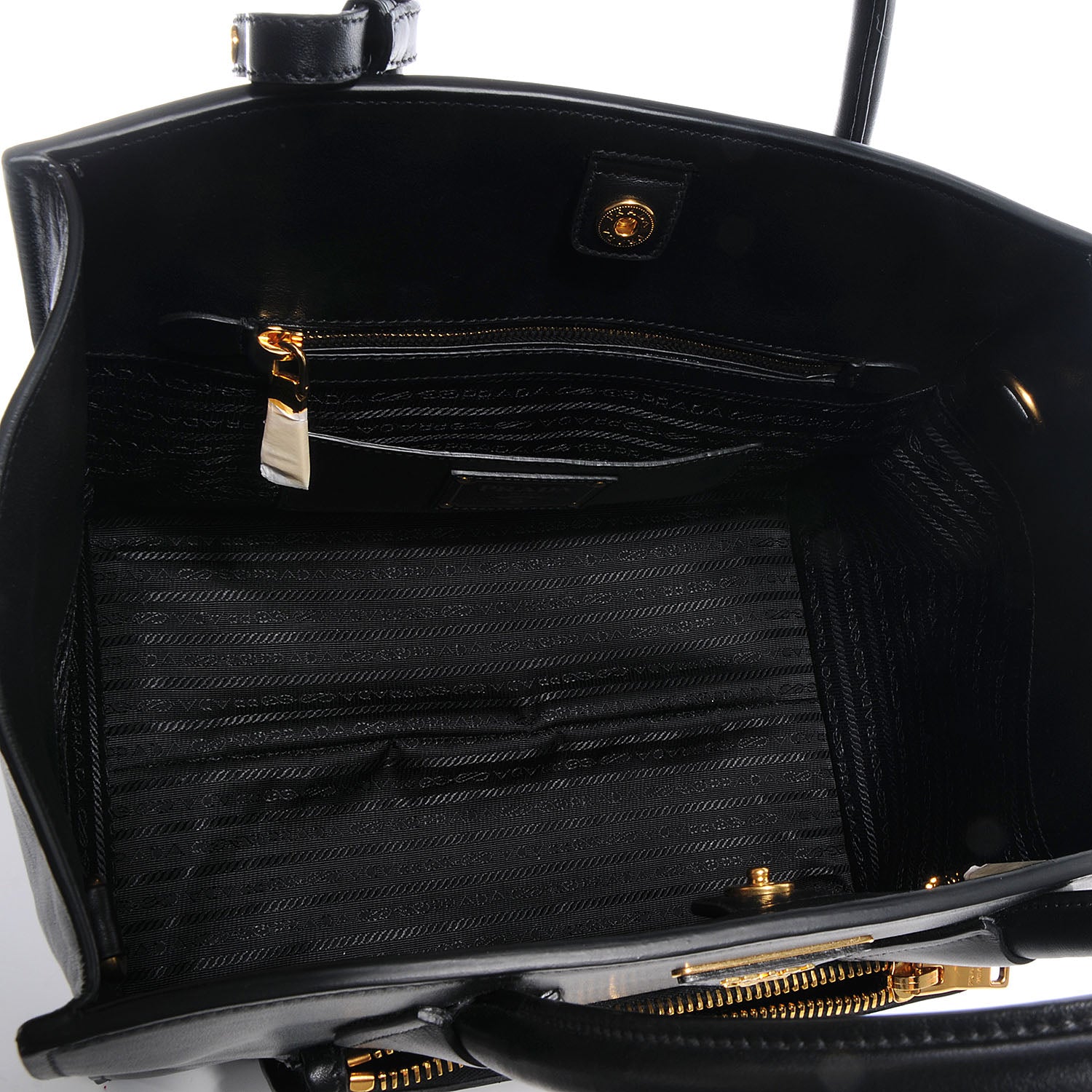 Prada Soft Calf Shopping Tote Nero Black 5 of 9