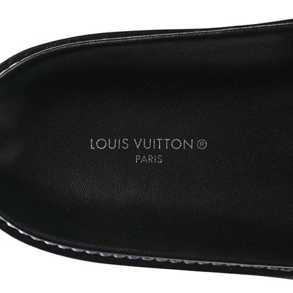 Louis Vuitton Calfskin Embossed Monogram Sunset Flat Comfort Mule 39 Black 7 of 9