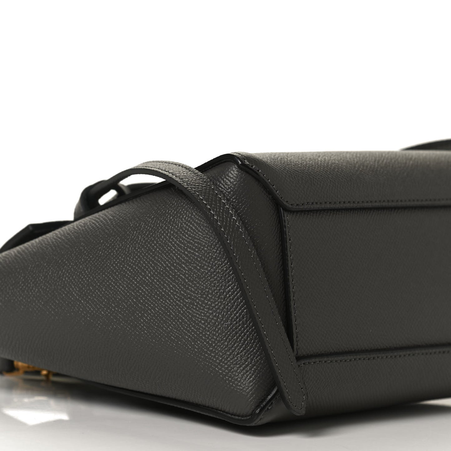 Grained Calfskin Nano Belt Bag Grey