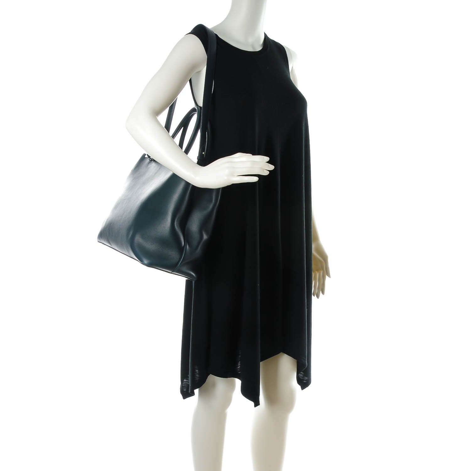 Fendi Calfskin Medium 2Jours Tote Blue Notte Yellow 2 of 7