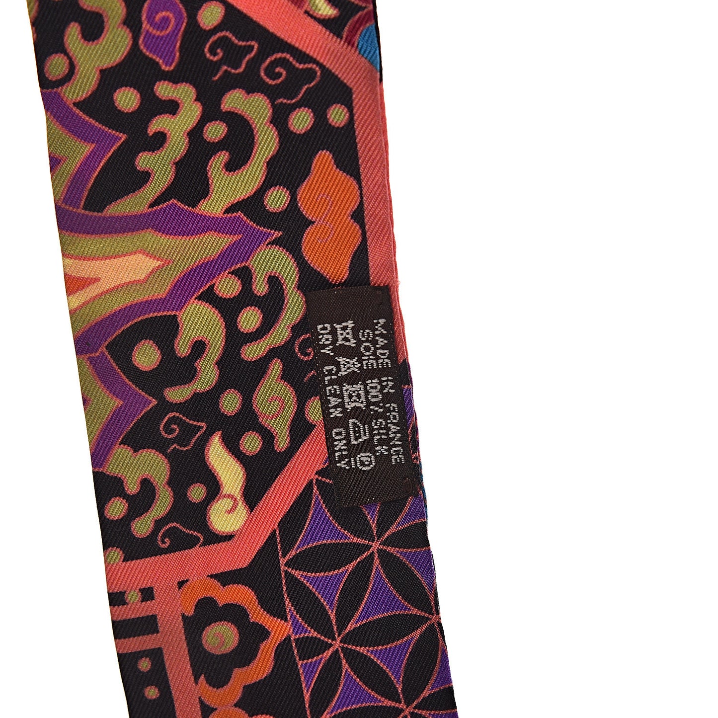 Silk Collections Imperiales Twilly Orange Fuchsia Black