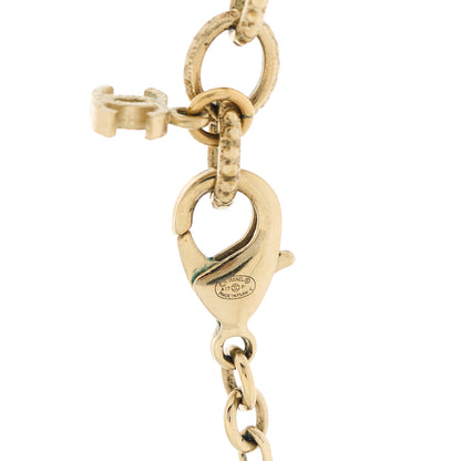 Chanel Metal Resin Pearl I Love Coco Necklace Gold Multicolor 4 of 5