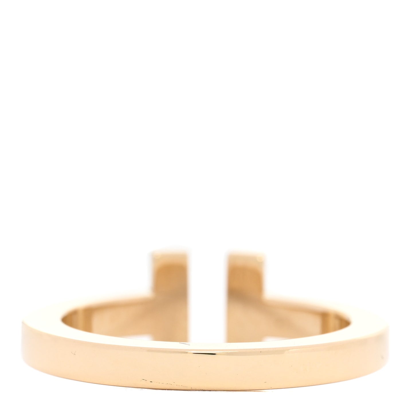 18K Yellow Gold T Square Ring 54 7