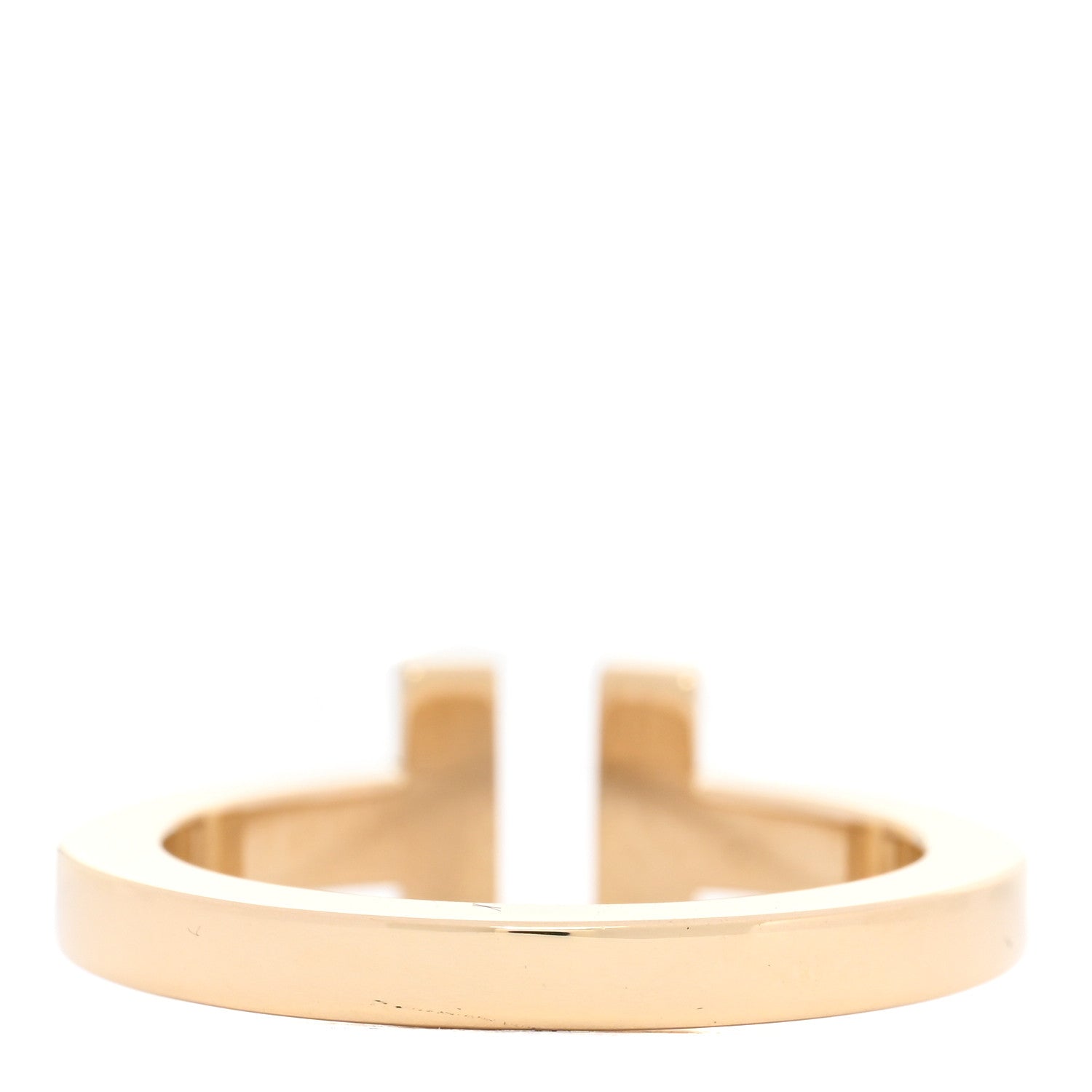 Tiffany 18K Yellow Gold T Square Ring 54 7 2 of 3