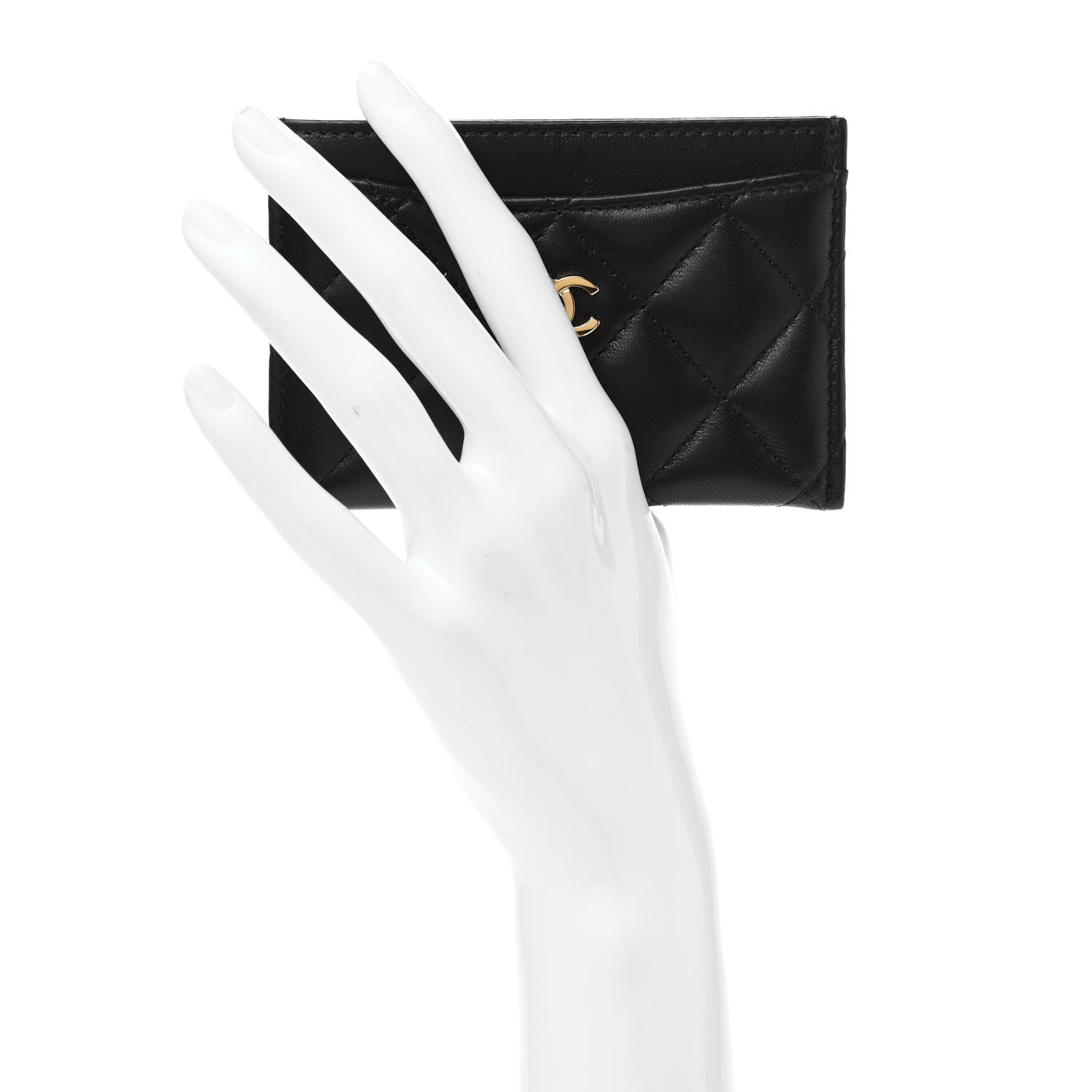 Chanel Lambskin Quilted Card Holder Black 2 of 8