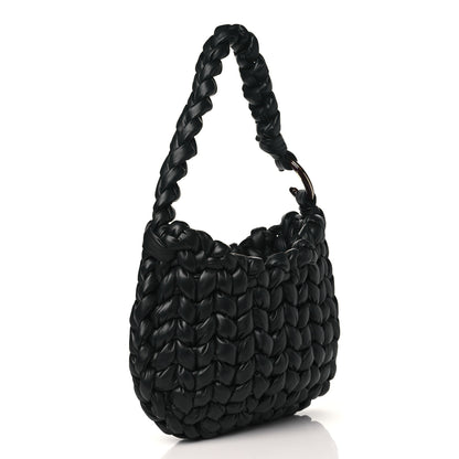 Chloe Lambskin Woven Wooden C Shoulder Bag Black 4 of 10
