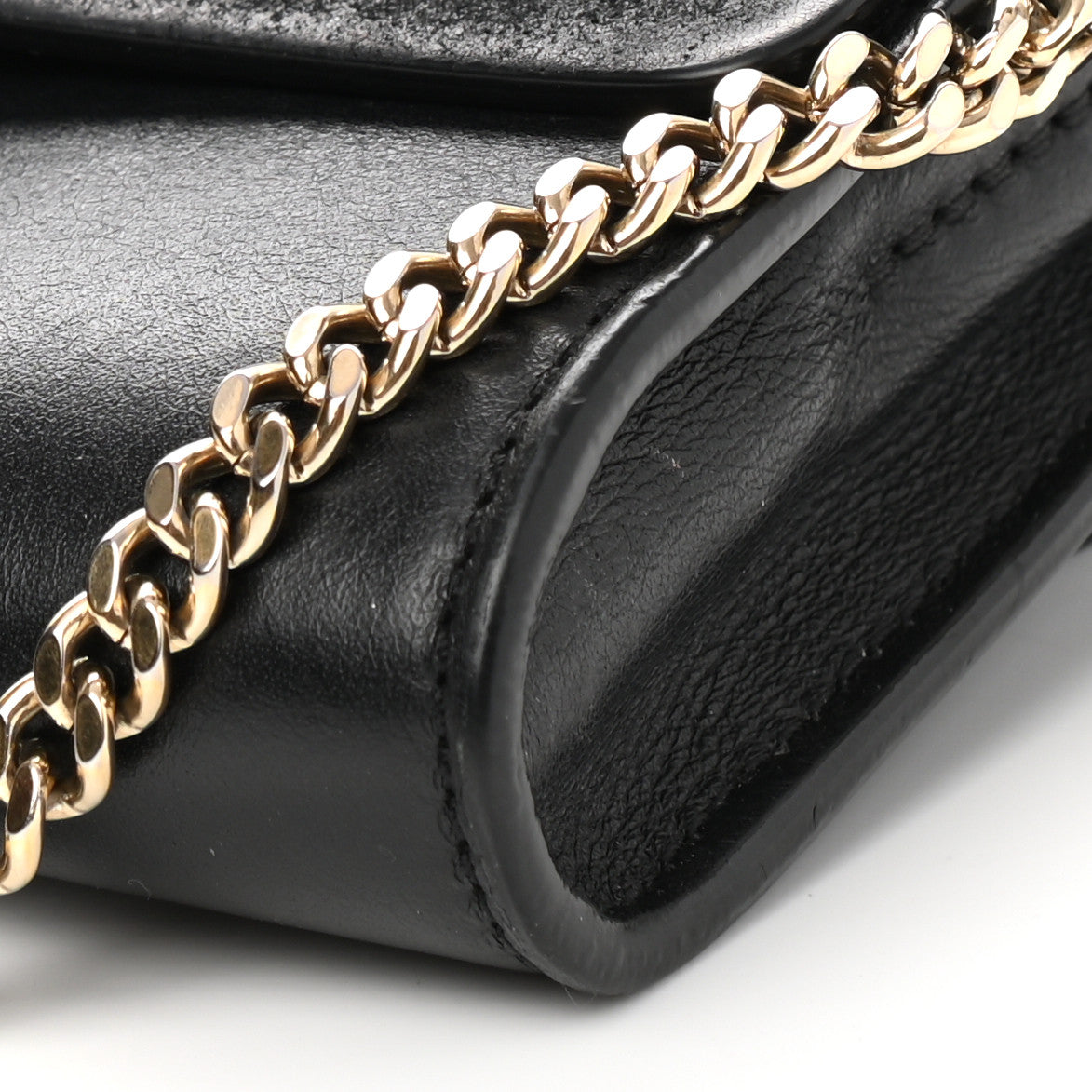 Suede Calfskin Mini Faye Shoulder Bag Black