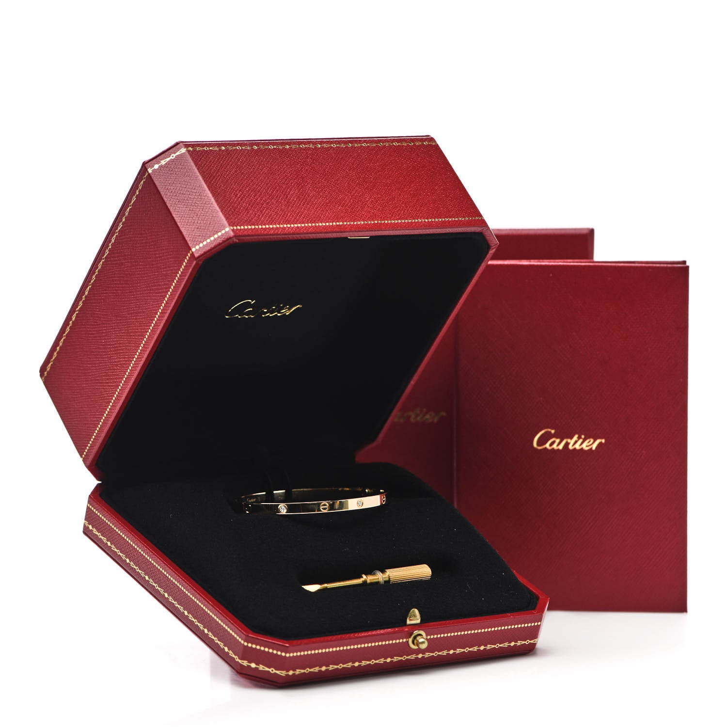 Cartier 18K Yellow Gold 6 Diamond Small LOVE Bracelet 16 4 of 4