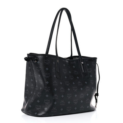 MCM Visetos Medium Liz Reversible Shopper Tote Black 4 of 21