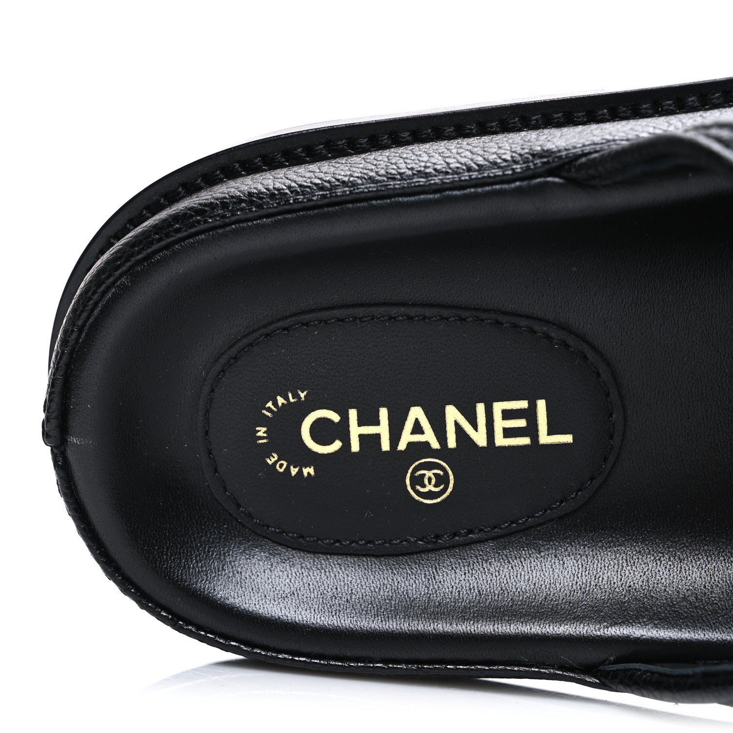 Chanel Grained Calfskin Velcro Dad Sandals 42 Black 9 of 11