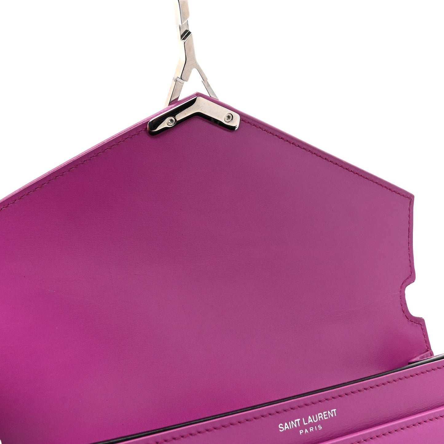 Smooth Calfskin Monogram Cassandra Clasp Bag Electric Fuchsia