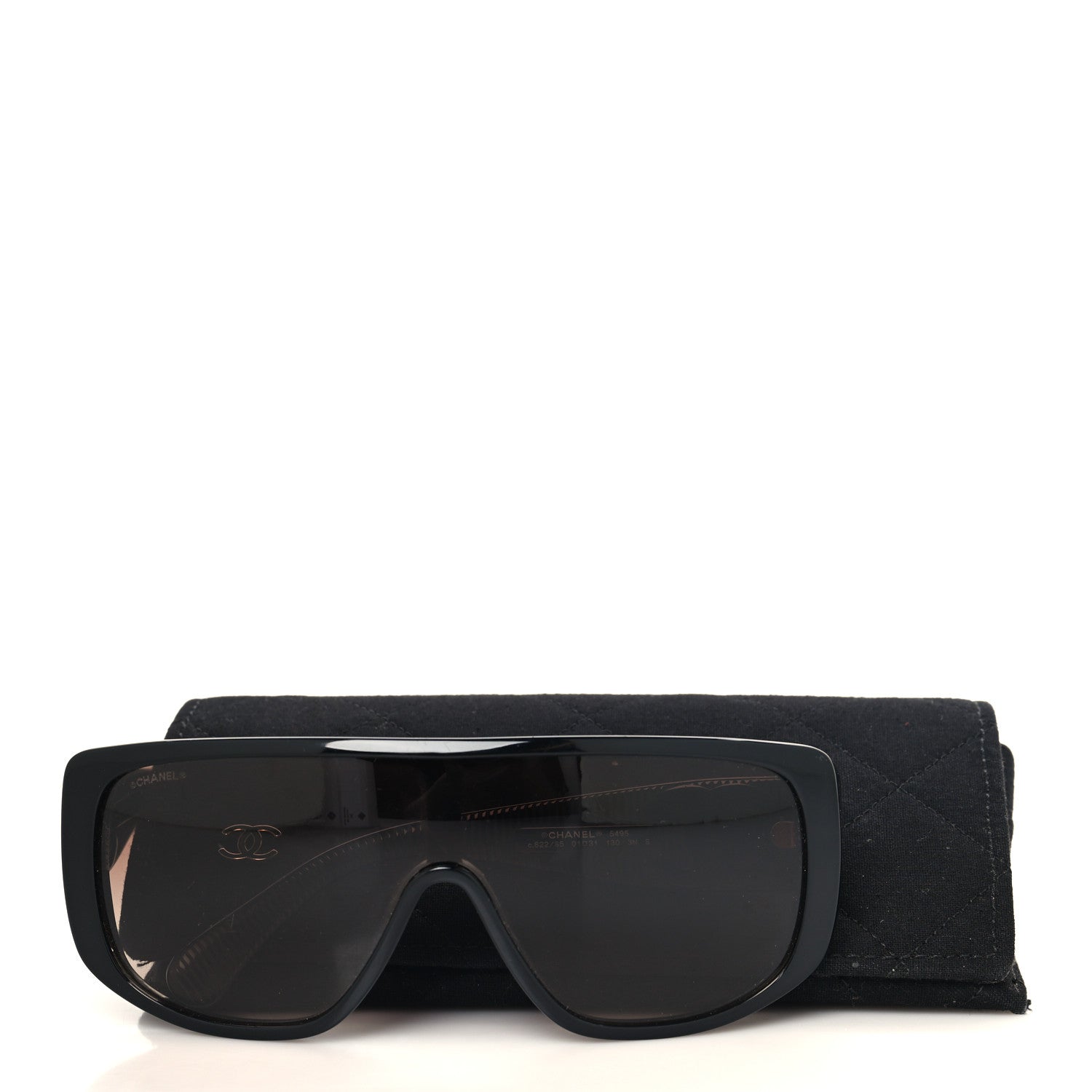 Chanel Acetate Shield Sunglasses 5495 Black 8 of 8