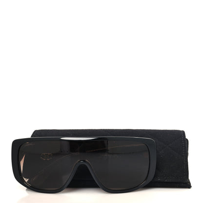 Chanel Acetate Shield Sunglasses 5495 Black 8 of 8