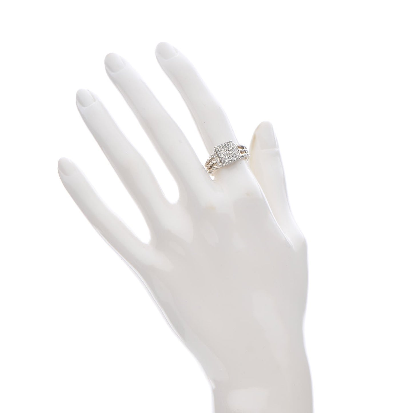 Sterling Silver Diamond 10mm Petite Wheaton Ring 52 6
