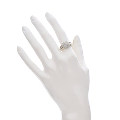 David Yurman Sterling Silver Diamond 10mm Petite Wheaton Ring 52 6 2 of 6