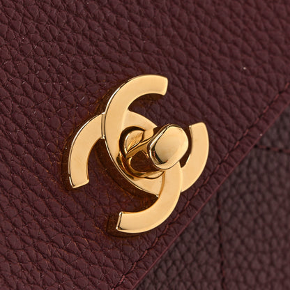 Chanel Grained Calfskin Stitched Urban Essentials Small Shopping Bag Burgundy 11 of 11