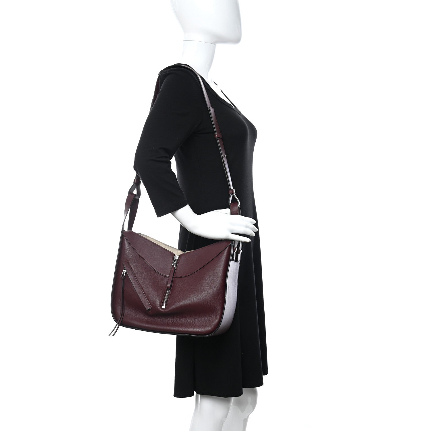 Loewe Calfskin Small Hammock Shoulder Bag Malbec 2 of 13