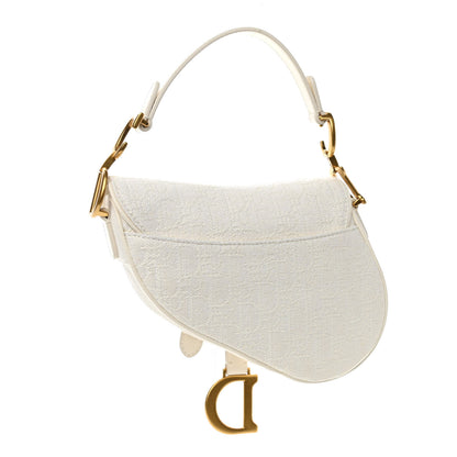 Christian Dior Oblique Mini Saddle Bag White 3 of 11
