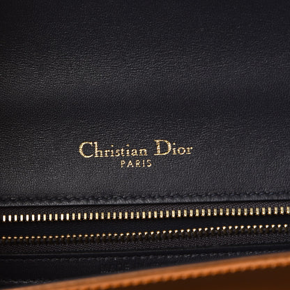 Christian Dior Metallic Patent Micro-Cannage Small Diorama Flap Bag Orange 6 of 8