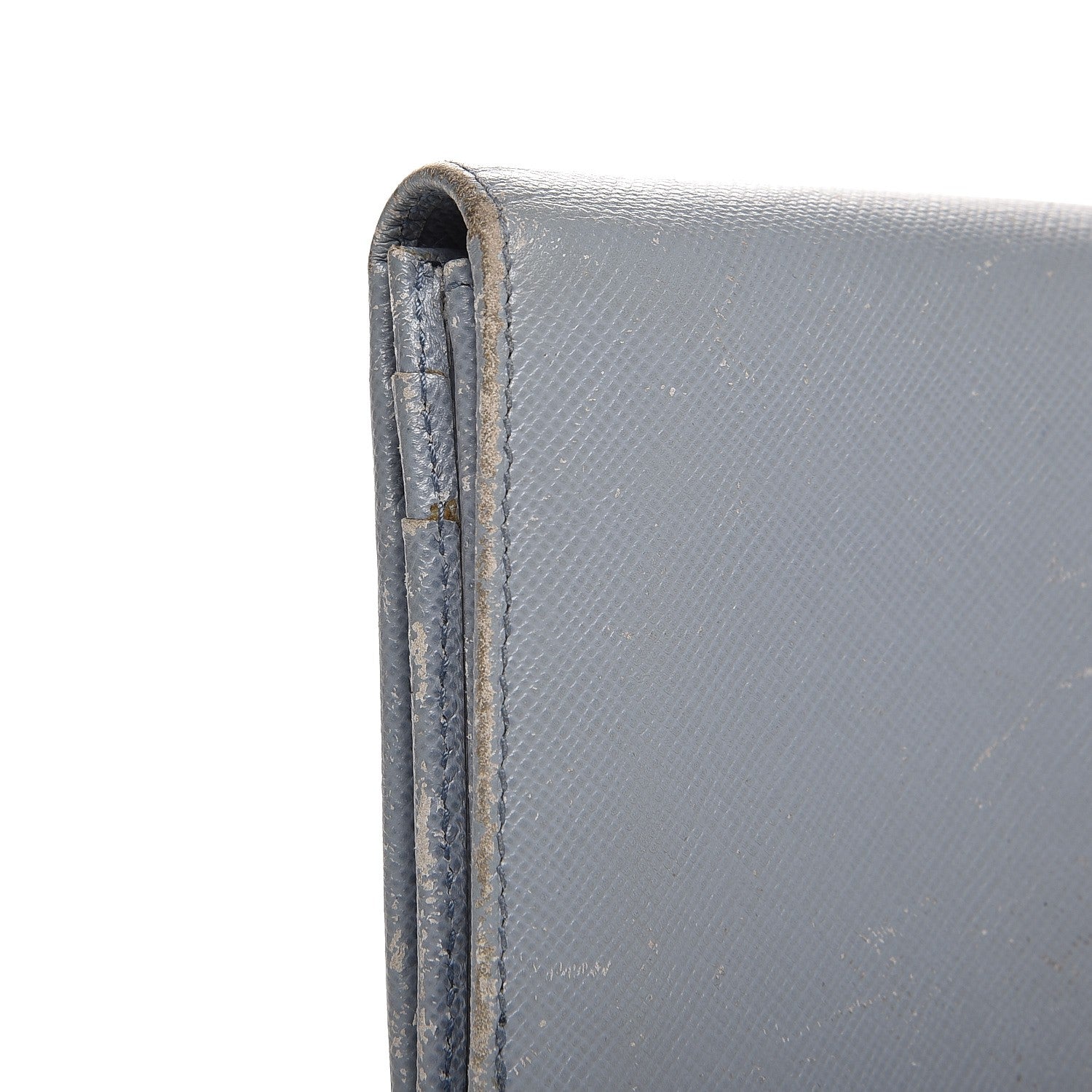 Prada Saffiano Triangle Continental Flap Wallet Pervinca 9 of 12