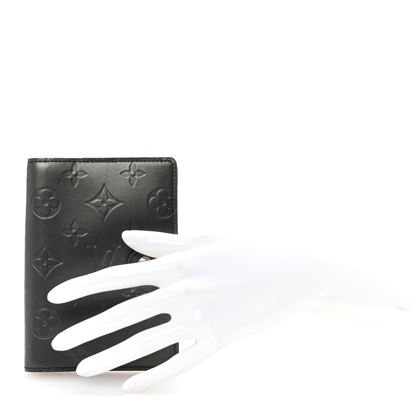 Mat Monogram Small Ring Agenda Cover Black