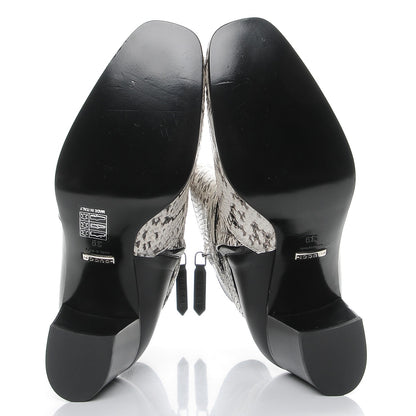 Gucci Elaphe Snakeskin Elizabeth Boots 39 Roccia Black 5 of 9