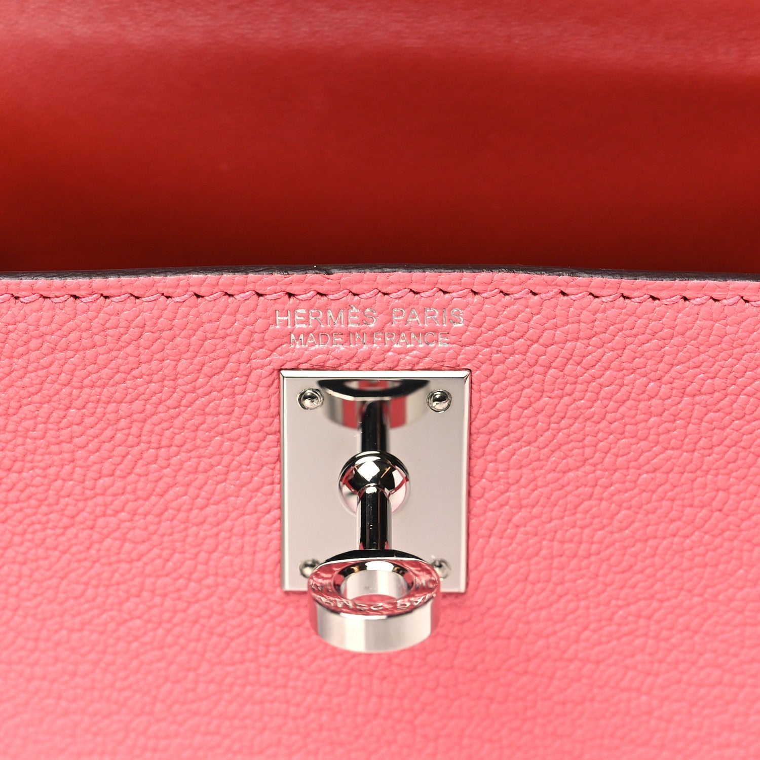 Hermes Chevre Mysore Verso Mini Kelly Sellier 20 Rose D'Ete Rouge H 6 of 11