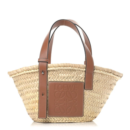 Loewe Raffia Small Basket Tote Bag Natural Tan 1 of 13