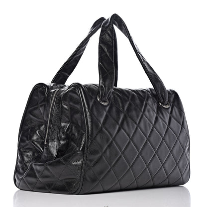 Chanel Caviar Quilted Large CC Timeless Bowler Black 4 of 12