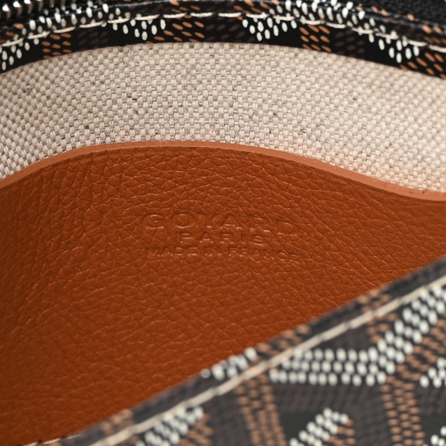 Goyardine Plumet Wallet Clutch Black Gold